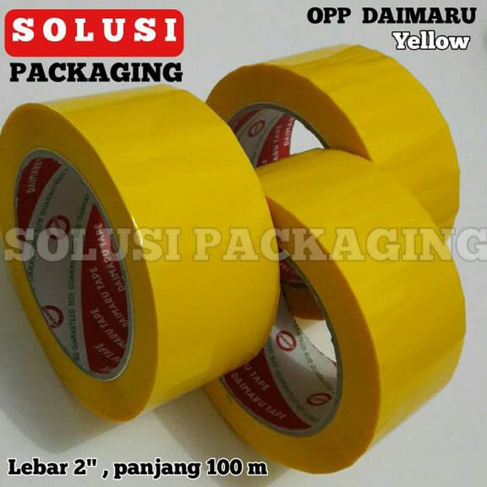

KEMASAN ISOLASI KUNING 100M/SELOTIP/LAKBAN DAIMARU/OPP/TAPE/LAKBAN POLOS