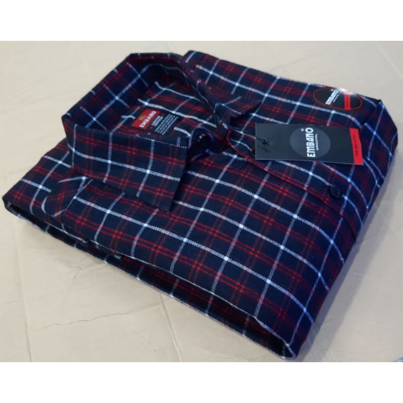 flanel lengan pendek pria motif kotak kotak import terlaris motif baru