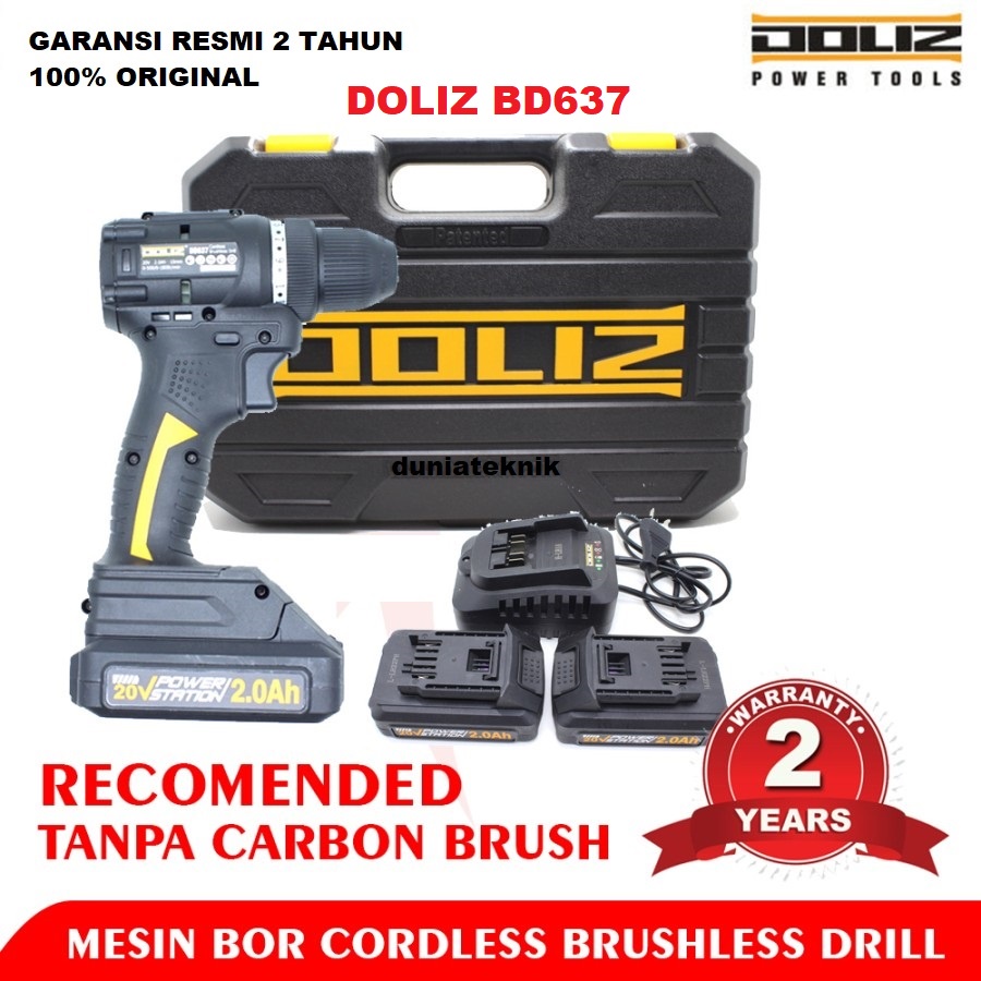 Bor Cordless Drill Brushless DOLIZ BD637 / BD 637 | Bor 10mm / 20v