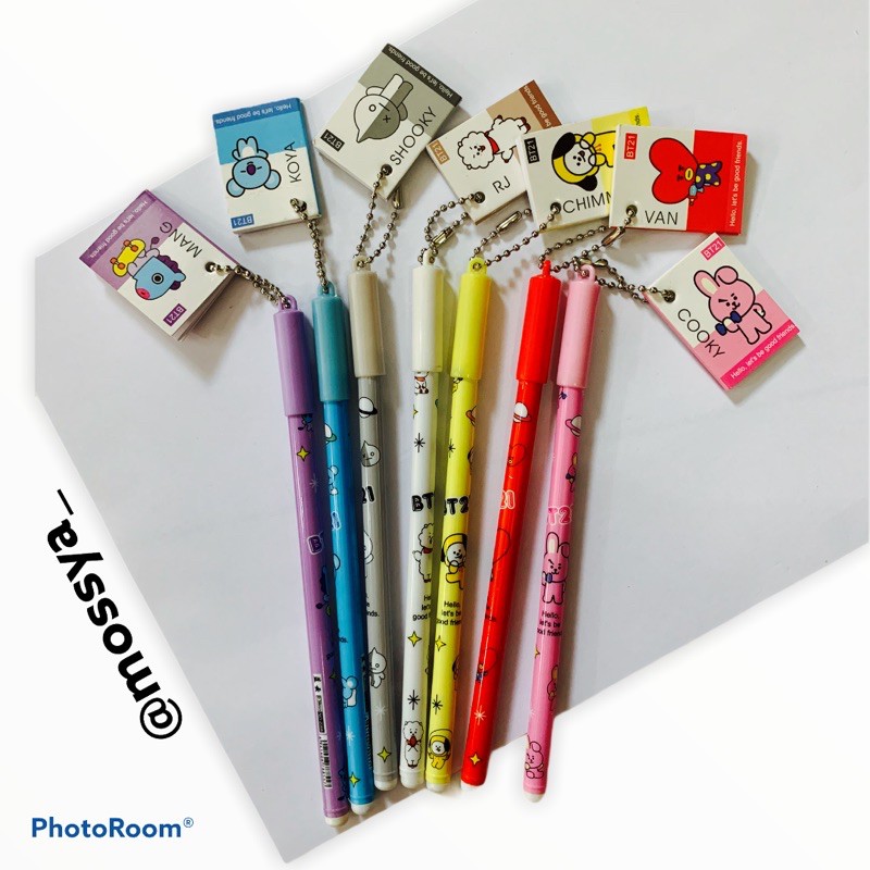 

MOSSYA BISA COD PULPEN GEL Pena Buku BTS / BT21 Pen Bolpen Pulpen Karakter