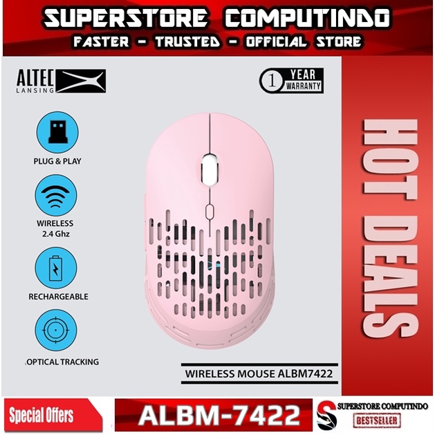 Mouse Wireless Altec Lansing ALBM-7422 Peach | Altec ALBM7422 Peach