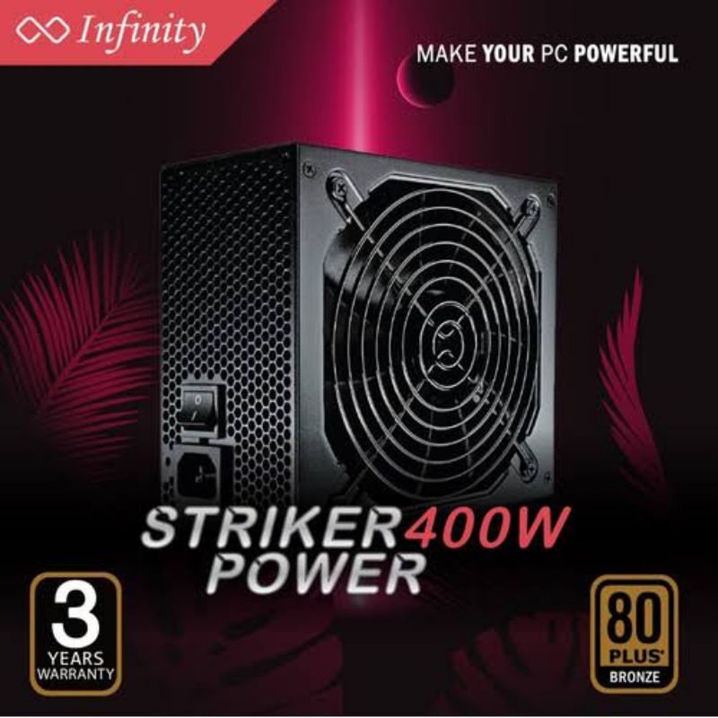 POWER SUPLY 400W 80+ MURAH INFINITY STRIKER POWER