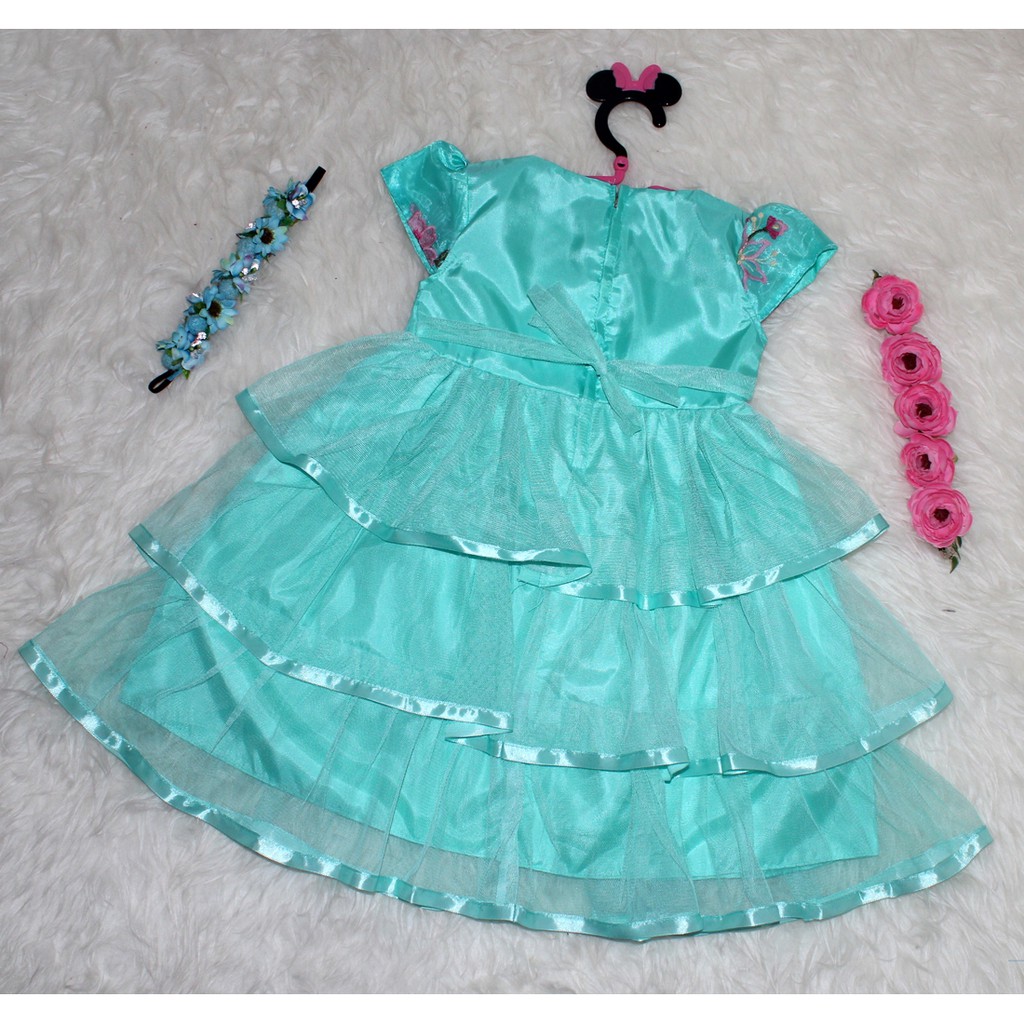 Dress Belis/Kasual Dress Brukat /Promo Gaun Anak Impor/ Fashion Anak/ Baju Pesta Murah