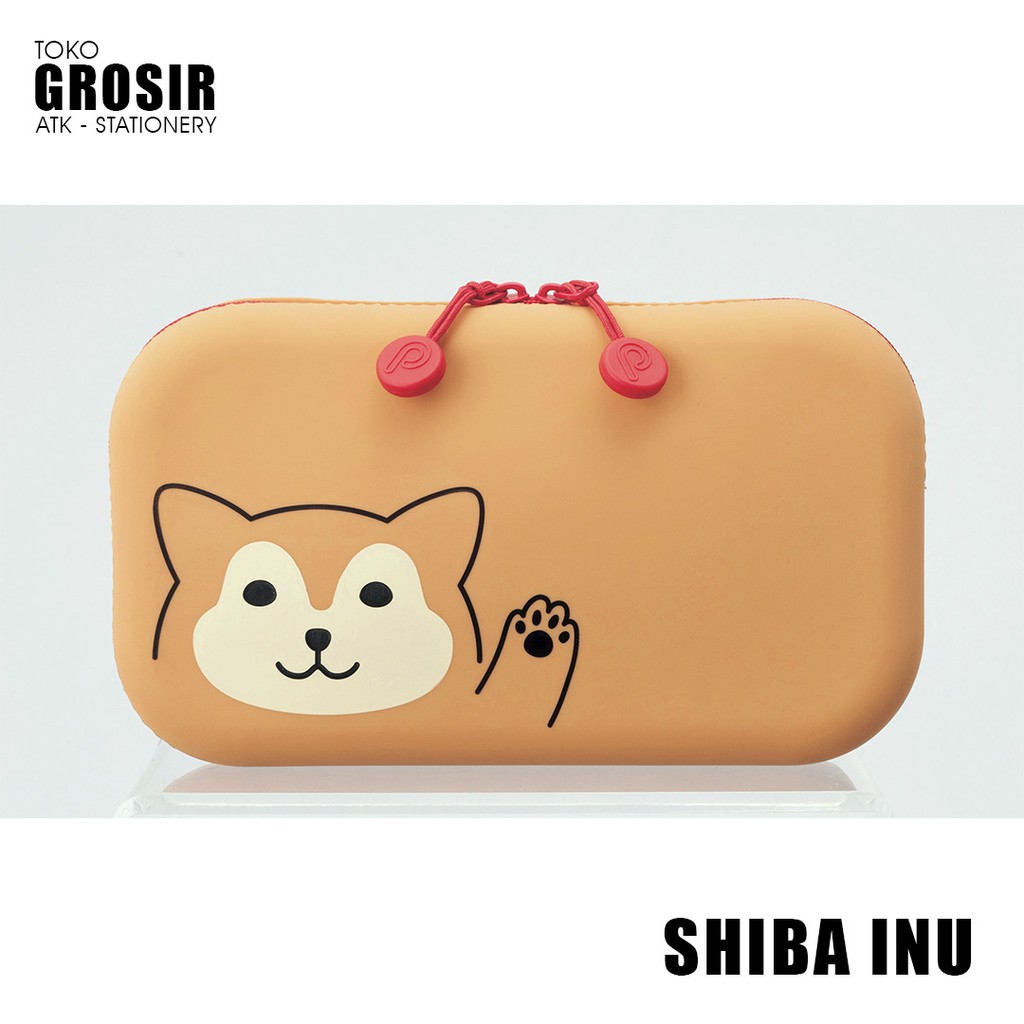 

LIHIT LAB Zipper Pouch Serbaguna Lucu Shiba Inu A-7716