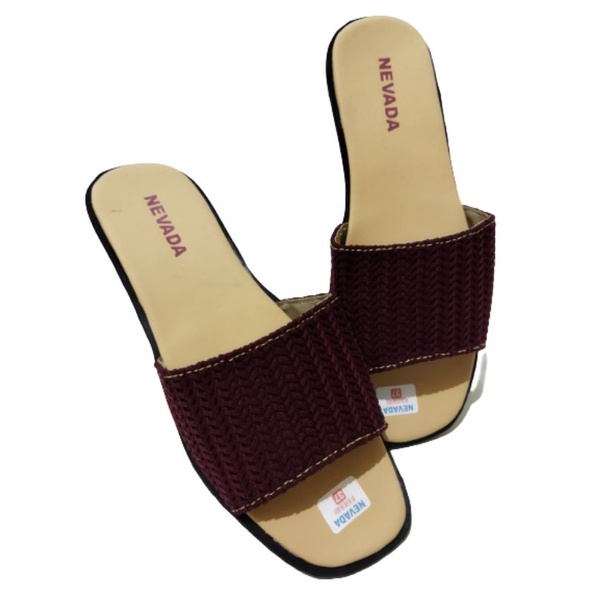 sandal wedges wanita Nevada rajut trepes terlaris