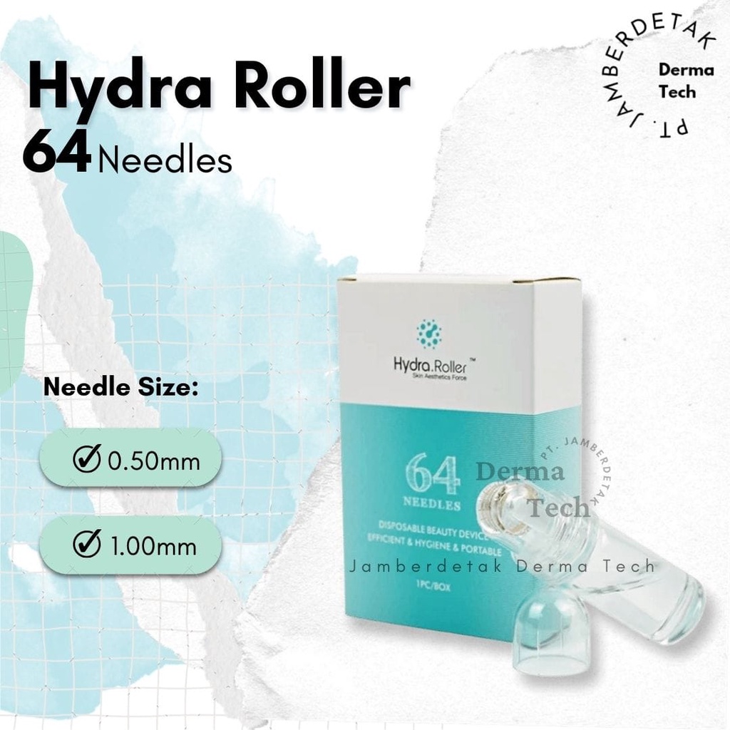 Hydra Roller 64 Pin Micro Needle Titanium needle Gold Tips Roller Skin Care Anti Aging Derma Applicator Bottle