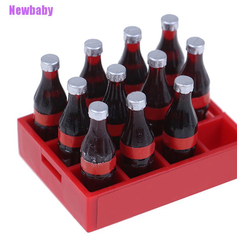 (Newbaby) Miniatur Botol cola Mini Skala 1: 12 Untuk Aksesoris Rumah Boneka