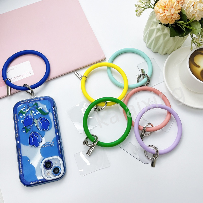 Strap Lanyard Elastis Bahan Silikon Untuk iPhone