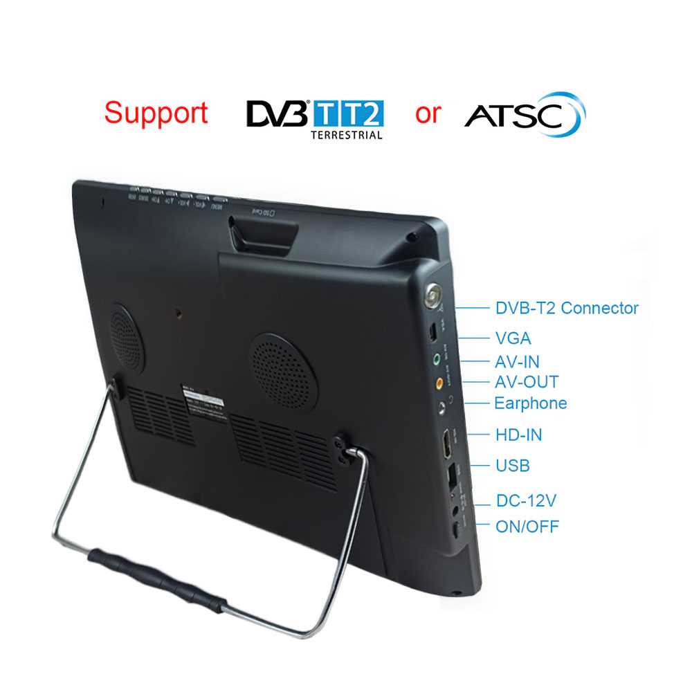 Taffware TV Portable HD Monitor 14 Inch DVB-T2 + Analog