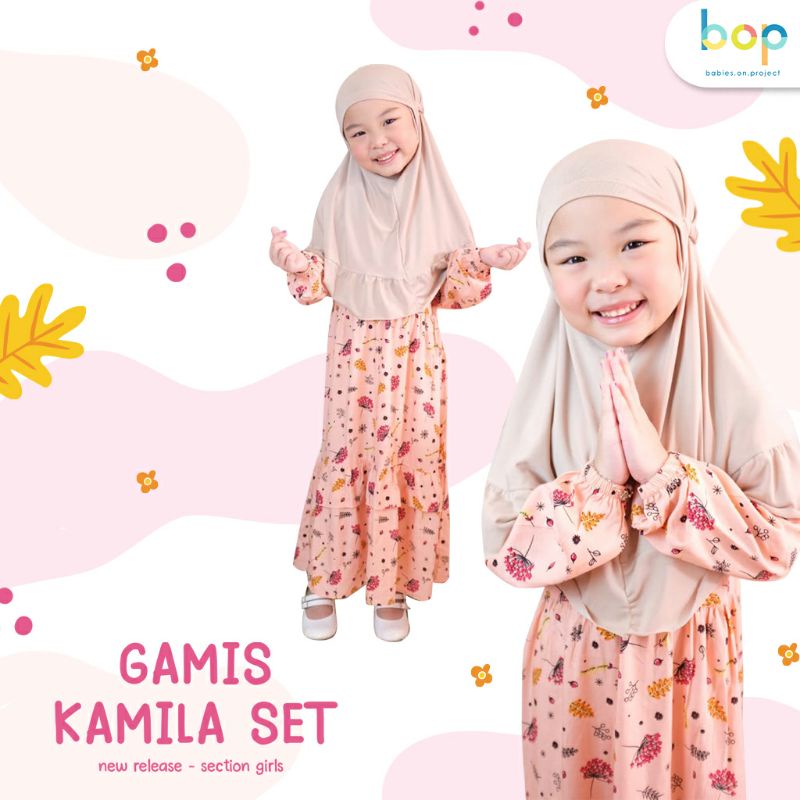 Gamis Set Kamila Anak Perempuan Rayon Kids Junior Jump Inc BOP
