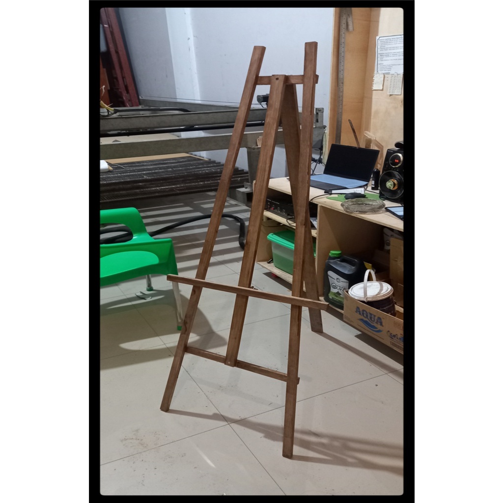 Easel lukis tripod kayu