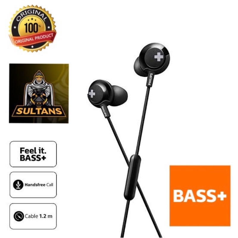 HANDSFREE EARPHONE BASS PHILIPS VMT-118 ORIGINAL NEW