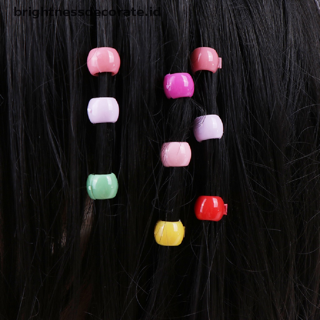 [birth] 100 PCS Mini Hair Claw Clips For Women Girls Cute Candy Colors Beads Headwear [ID]