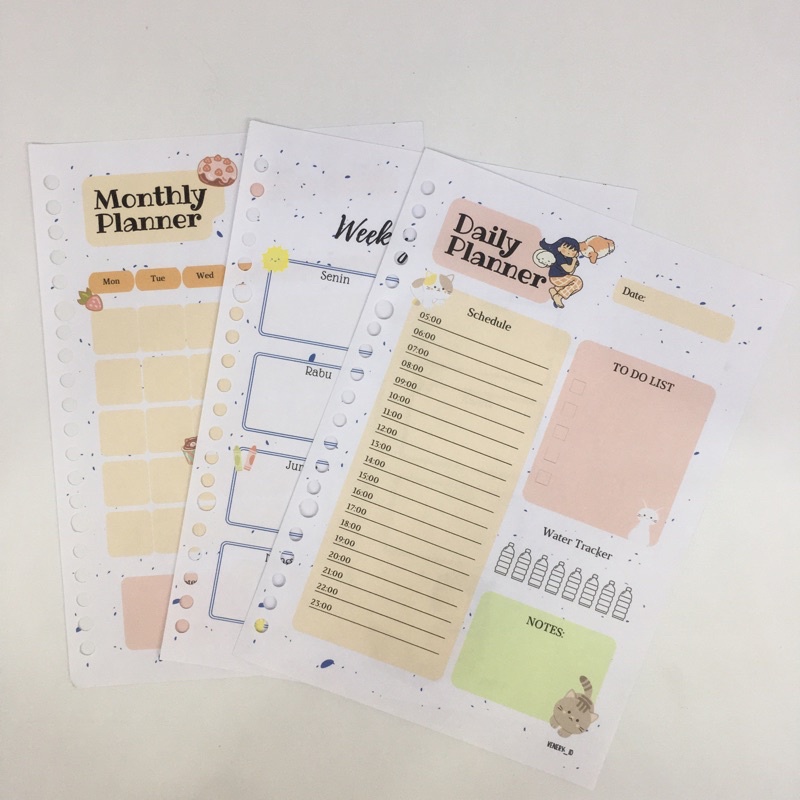 

Kertas binder A5 loose leaf, Bulet journal Set | Daily Planner | Weekly planner | Monthly Planner