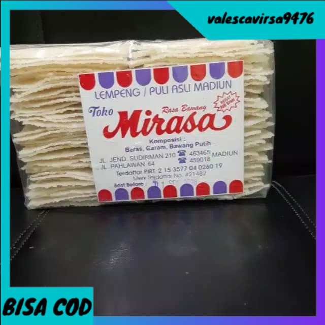 

⭐BISA COD⭐ Krupuk Lempeng Puli Mirasa Asli Madiun
