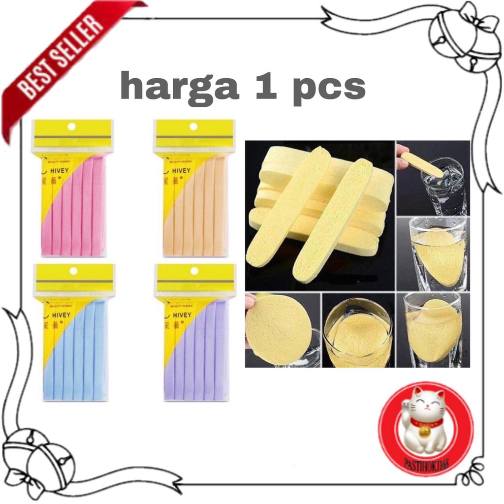 SPONS CUCI MUKA / FACIAL SPONGE / SPONGE STICK / CLEANSING COMPRESSED KENTANG