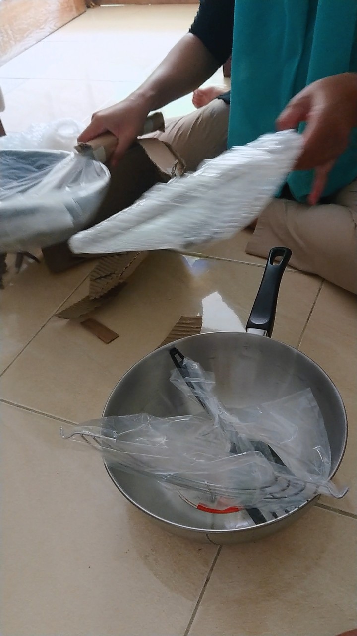 Wajan Cekung Maspion Stainless Free Spatula & Tempura Rack Original Termurah