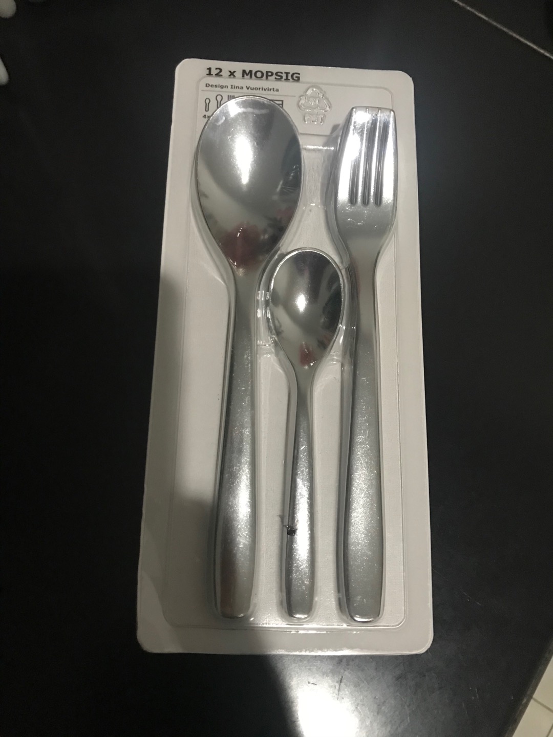 Mopsig Peralatan Makan (sendok, Garpu Dan Sendok Kecil) 1 Set Isi 12