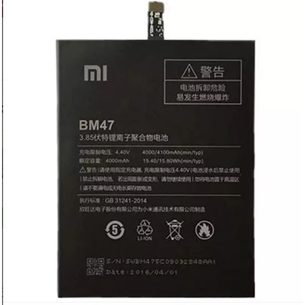 BM47 Baterai Batre Battery  Xiaomi Redmi 3 &amp; Redmi 3Pro Original