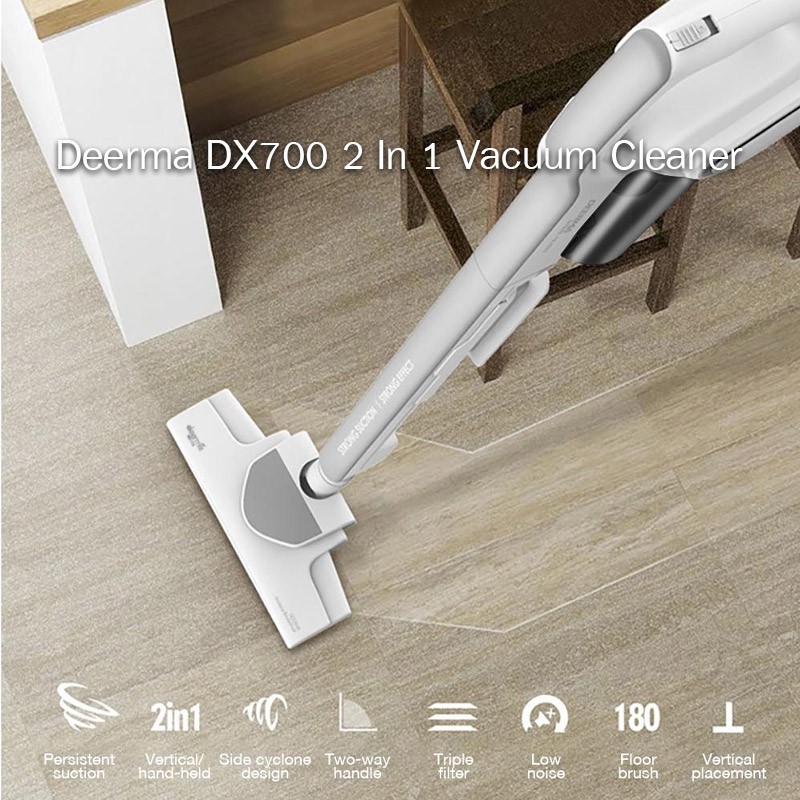 MKS - Deerma Dx700 Vacuum Cleaner Portable Vacum Mini Penyedot Debu Murah 2-in-1 Vertical Hand-held