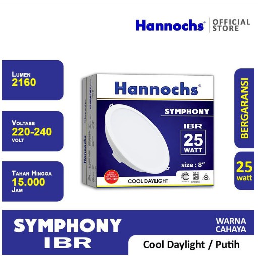 Lampu Downlight Hannochs Symphony 7W 9W 12W 18W 25W IBR / Inbow