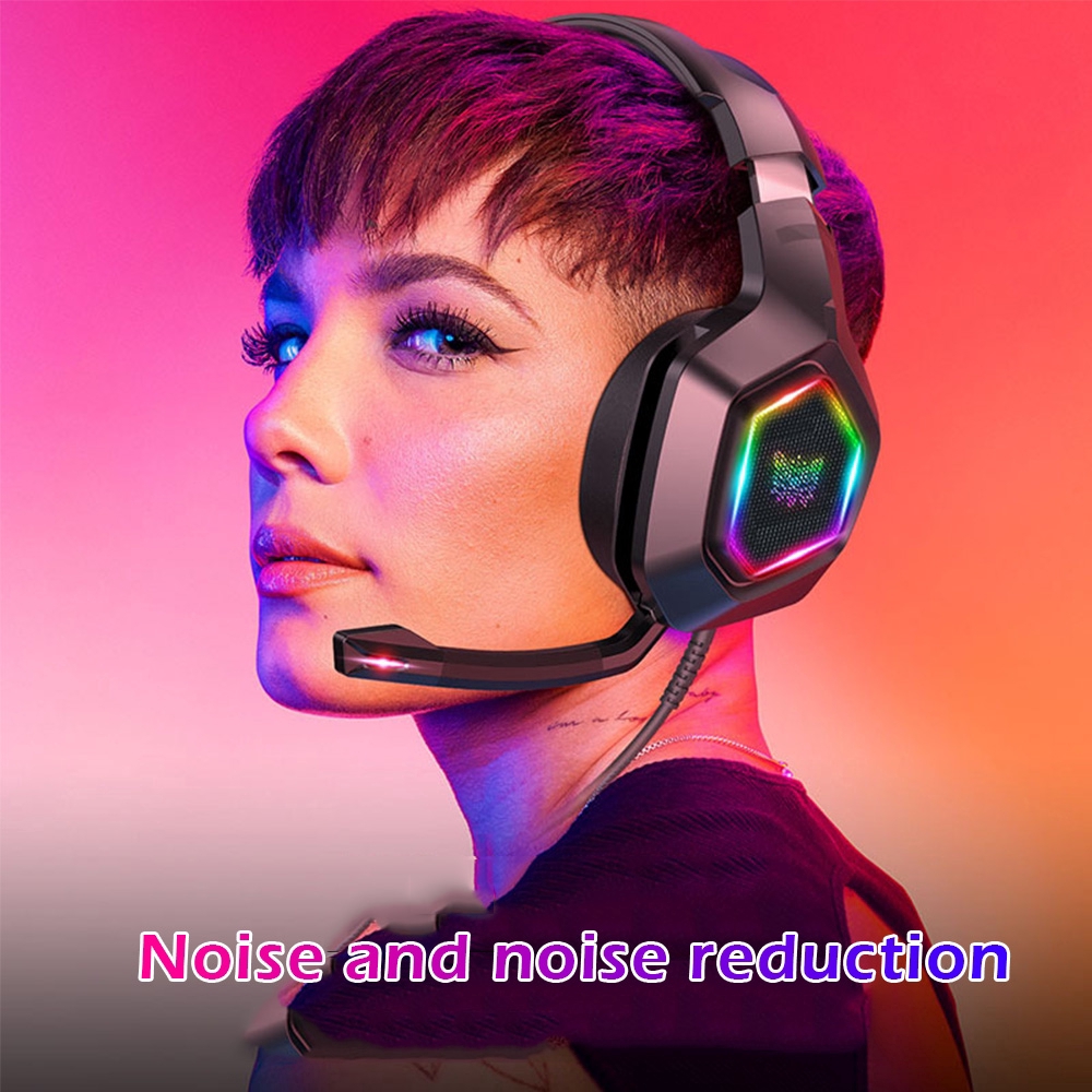 Onikuma K10 Headset Gaming Kabel RGB Dengan Mic Untuk Komputer PS4 XBOX