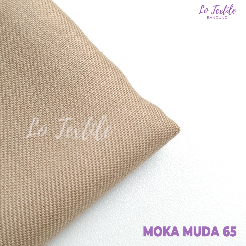 Kain Katun Toyobo Fodu Premium 0.5 Meter (Seri 1) - Bahan Katun Podu Cotton Koko Gamis Meteran-Moka Muda - 65