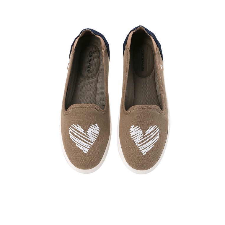 SEPATU SLIP ON OBERMAIN WANITA ORIGINAL BRANDED TERBARU COKLAT OW19