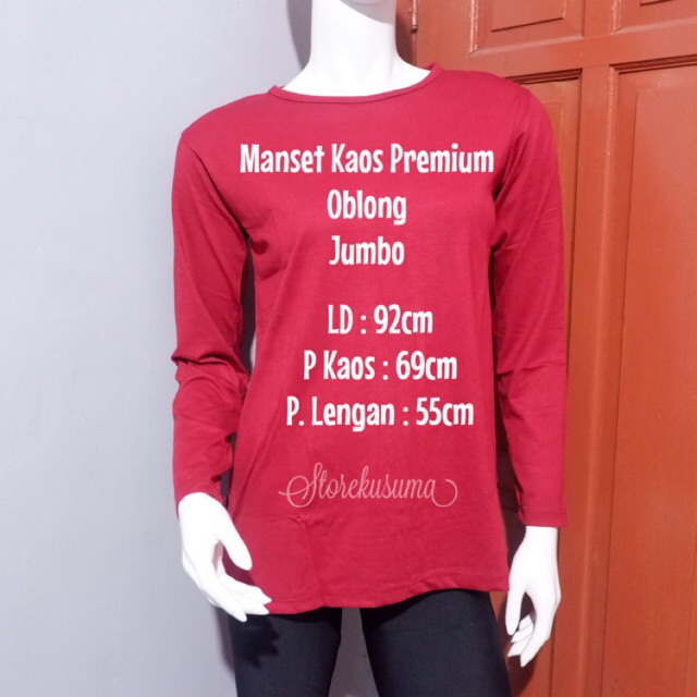 Manset Kaos Rayon Premium Oblong size Jumbo/XXL