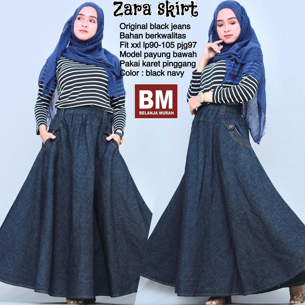 ZARA SKIRT ROK KLOK SUPER MAYUNG JEANS WASH HQ KEKINIAN PREMIUM MURAH