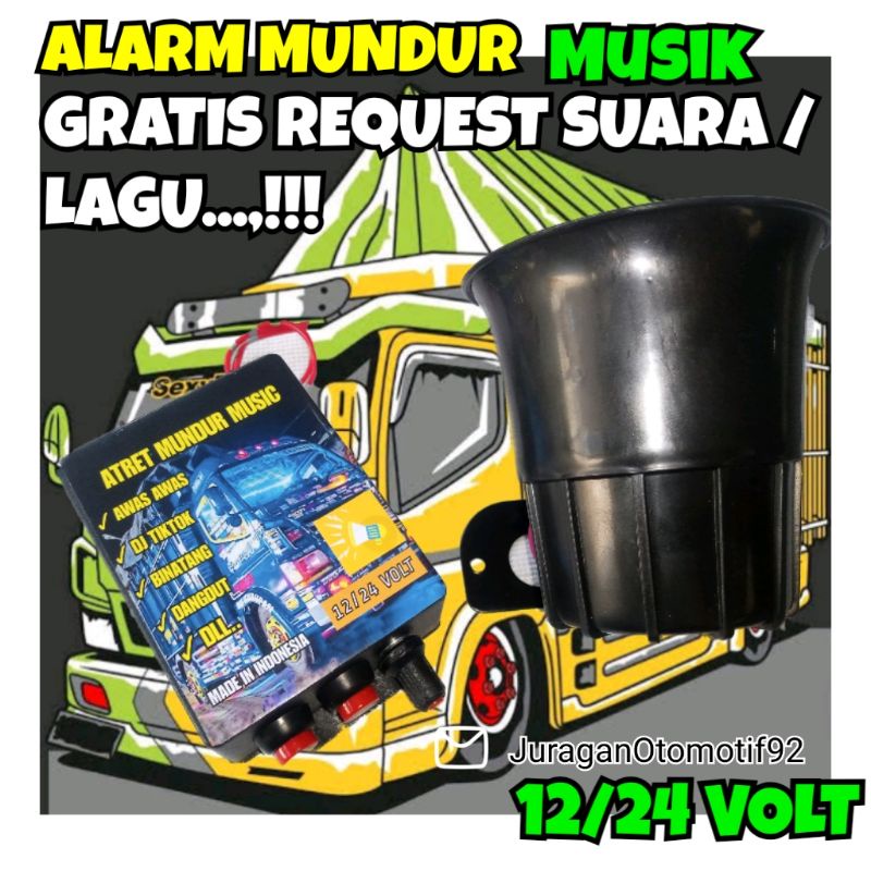 klakson mundur truk alarm mundur alaram mundur awas aksesoris mobil 12v / 24v