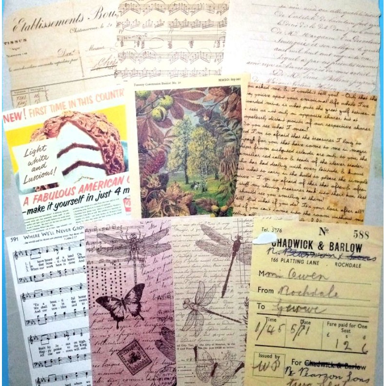 

YJK Kertas Vintage Medium 10pcs-Journaling Scrapbook Kit Aesthetic