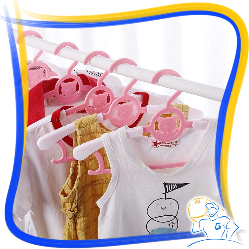 Hanger Setelan Anak Bayi Gantungan Baju Baby Display Motif Beruang