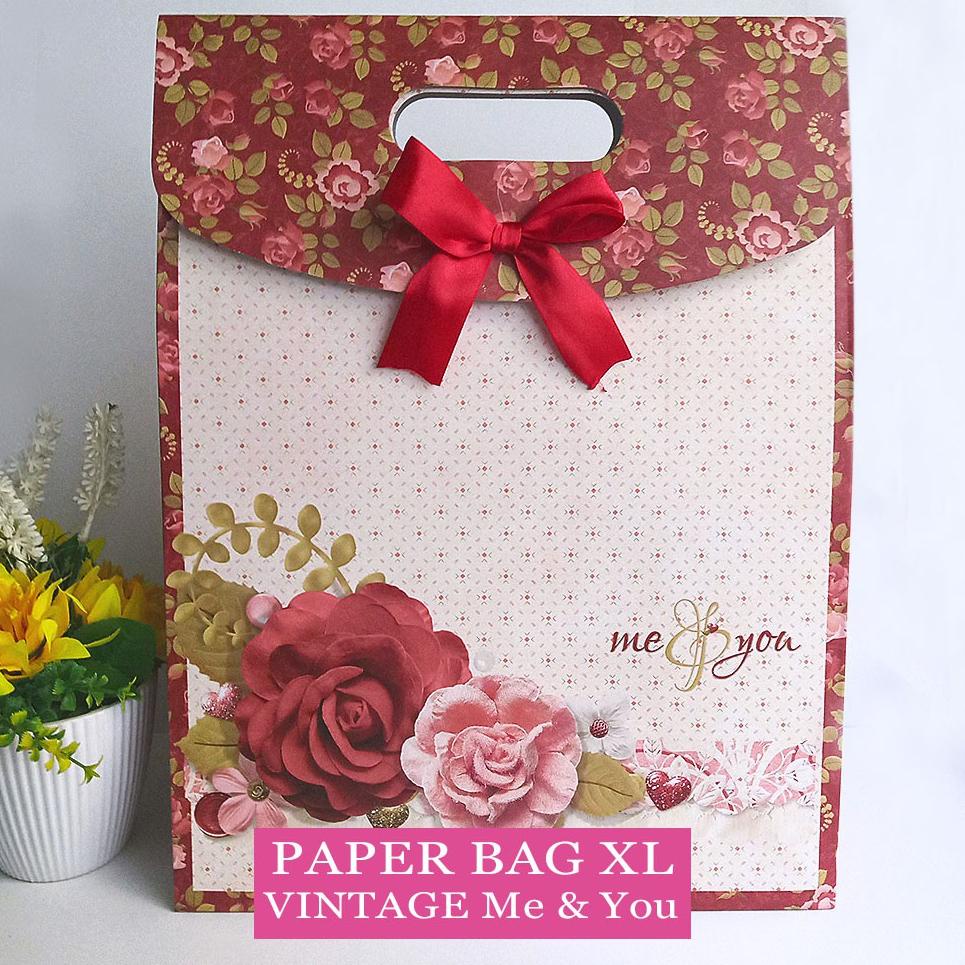 

✸ Paper Bag Pita Cantik ukuran XL / Tas Ulang tahun - GARDEN VINTAGE ✹