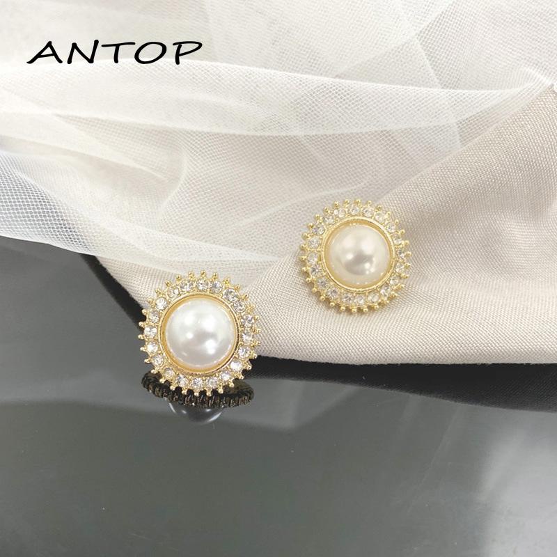 Anting Mutiara Berlian Imitasi Untuk Perhiasan