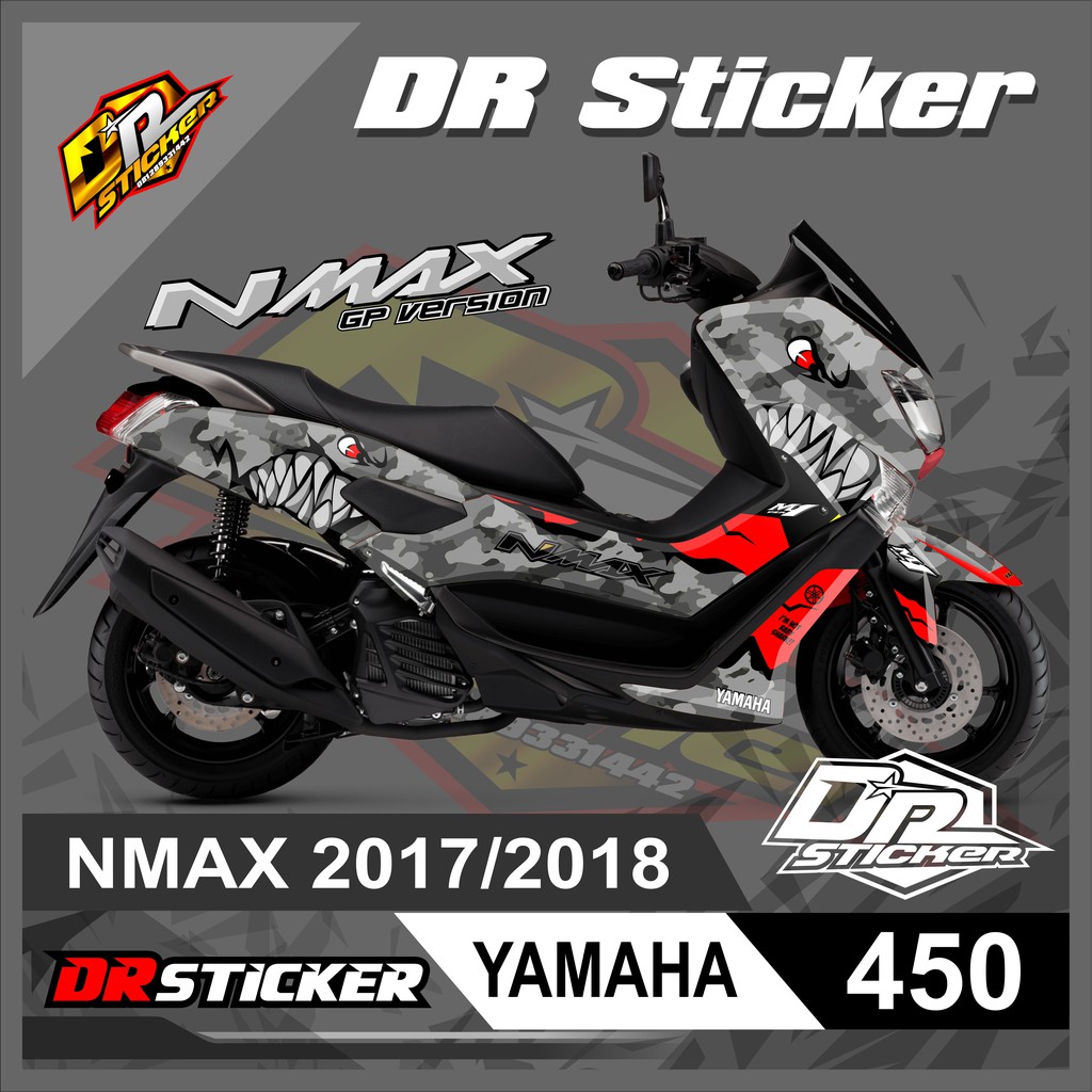 Decal Nmax 2019 Full Body / Decal Custom NMAX Desain Sharkk