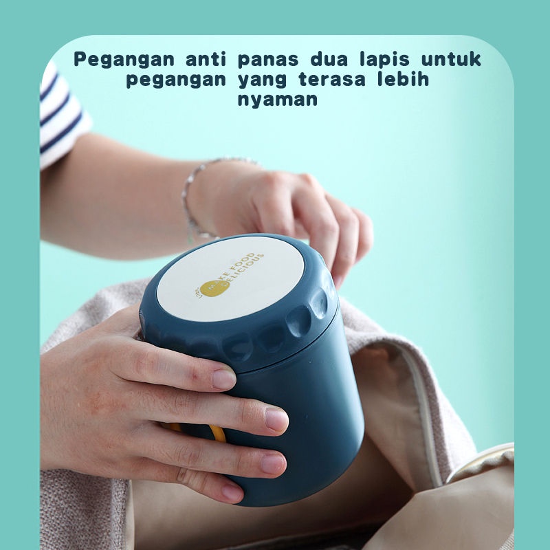 Termos Sup Makanan Tahan Panas | Termos Bekal Tahan Panas | Tempat Bekal Makan | Food Jar 400ml