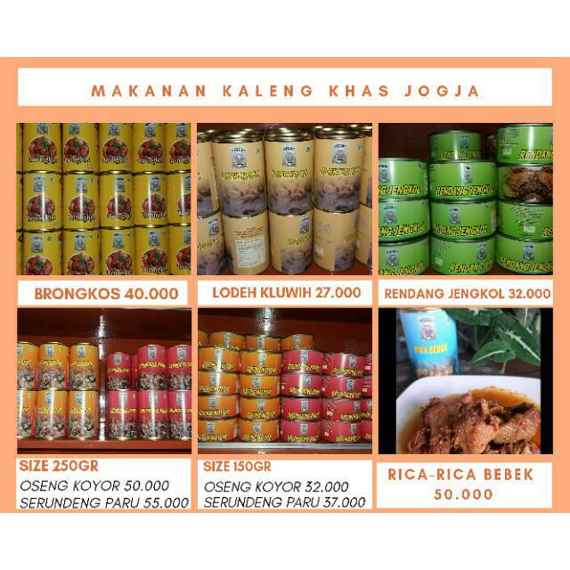 

Makanan kaleng khas jogja Enak Sedap Berkualitas