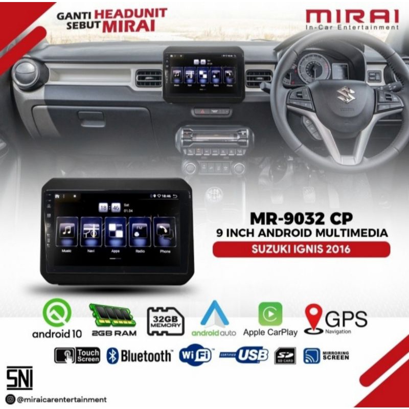 HEAD UNIT ANDROID MIRAI 9032CP IGNIS