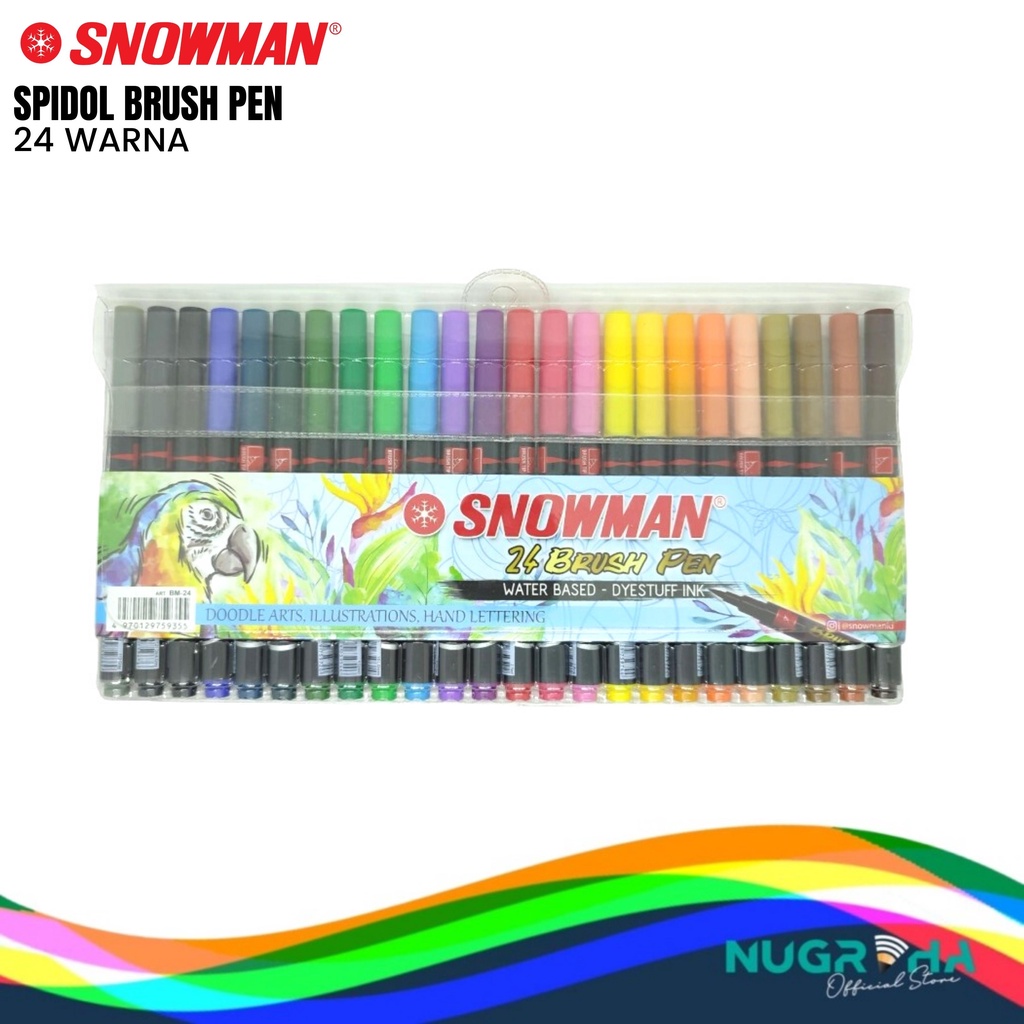 

SPIDOL BRUSH PEN 24 WARNA SNOWMAN