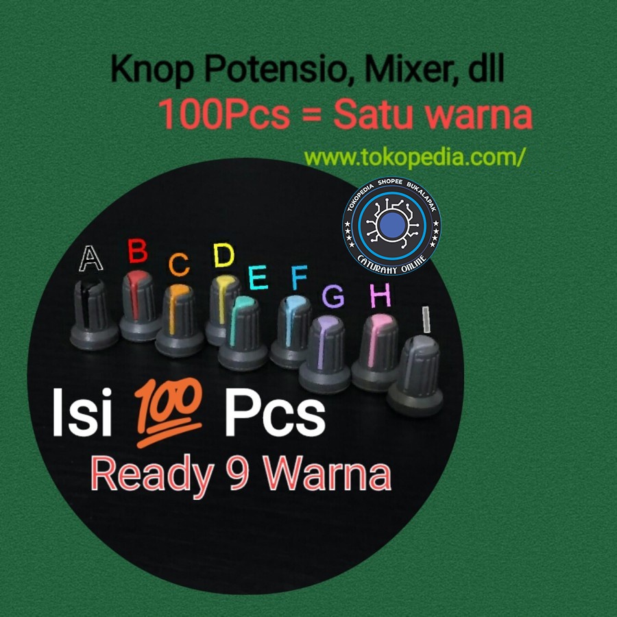 Knop Potensio Mixer audio Volume tombol