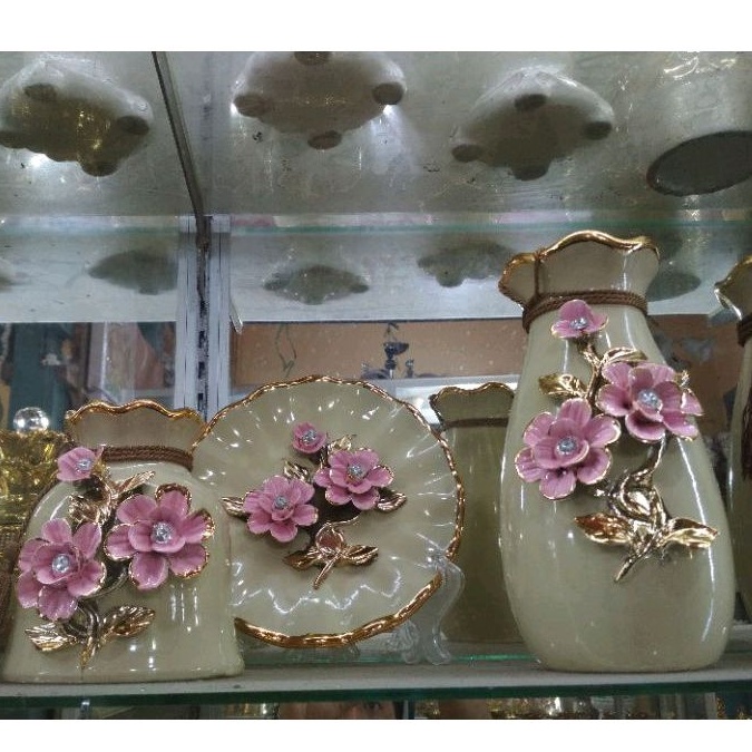 Pajangan Vas Set Keramik