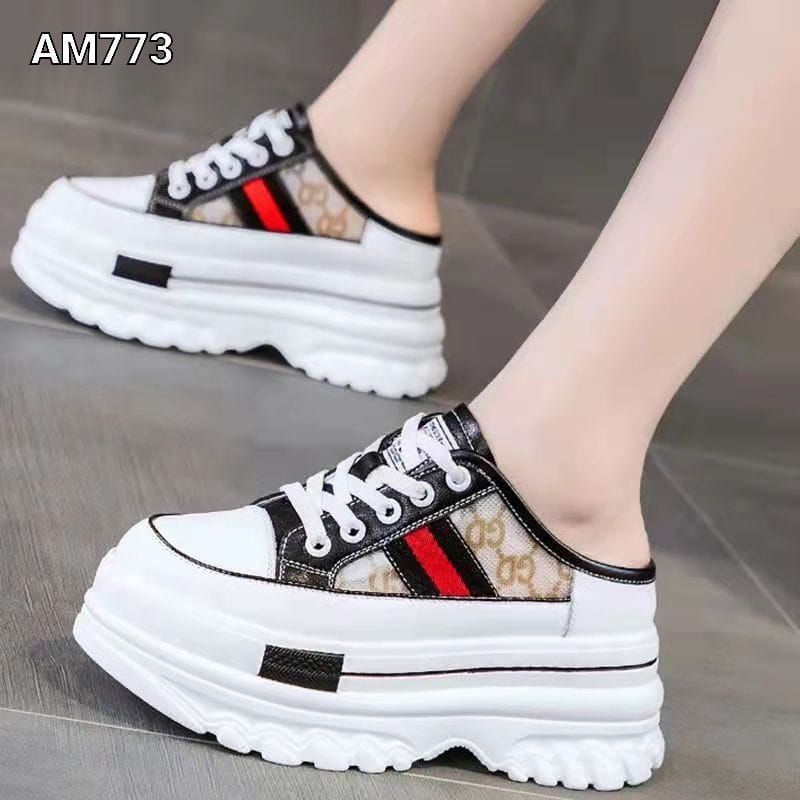 SEPATU SLOP WEDGES BOTTOM SHOES HIKS KOREA AM773