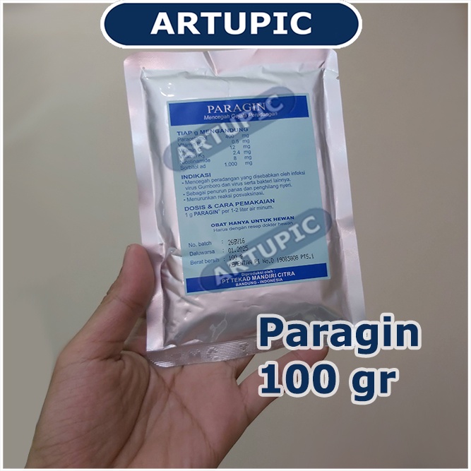 Paragin 100 gr Obat Anti Peradangan Anti Inflamasi Hewan Ternak Unggas Analgesik Antipiretik Non Steroid Meningkatkan Napsu Makan Penurun Panas Penghilang Nyeri