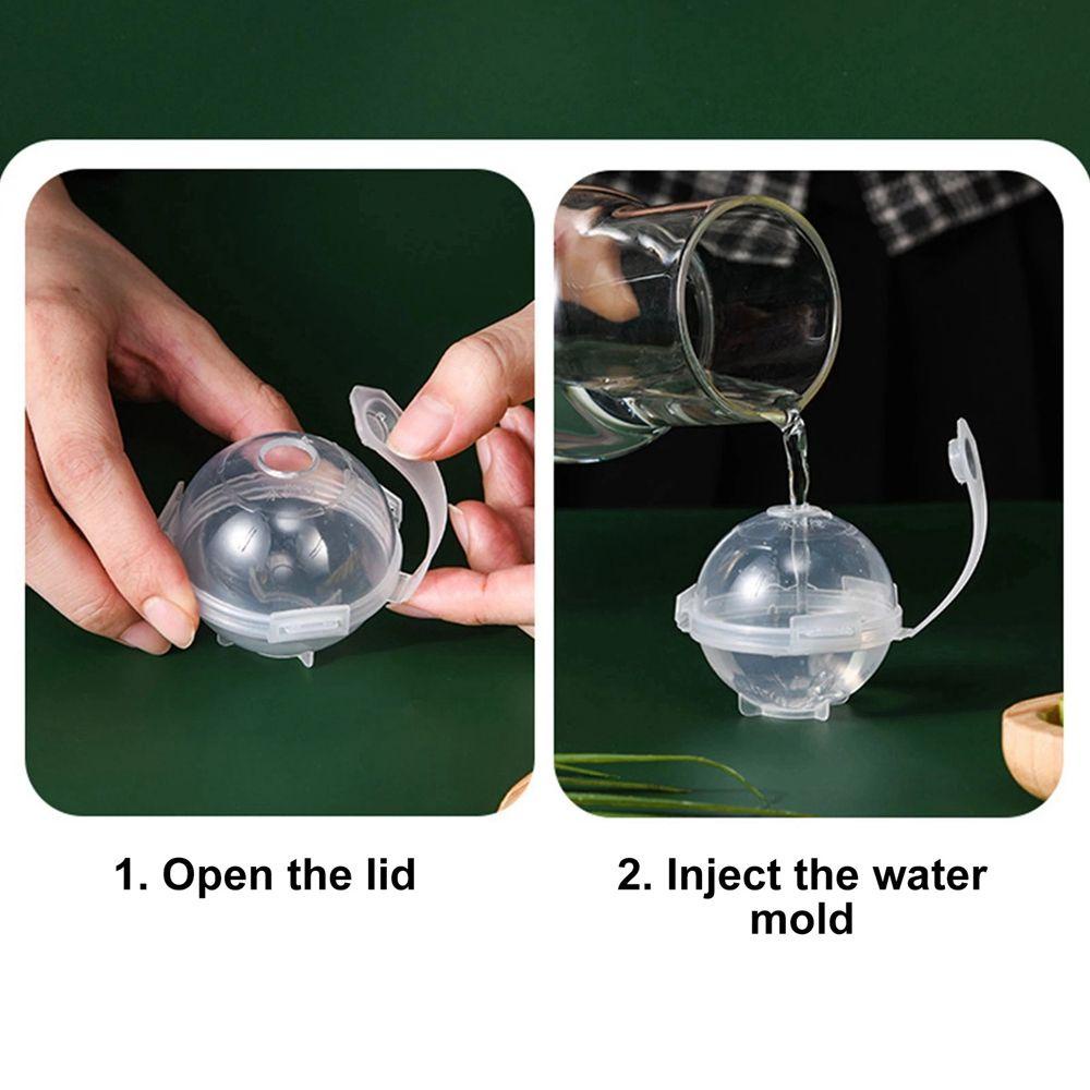 【 ELEGANT 】 Ice Ball Maker Round Ball DIY Membuat Es Bar Pesta Untuk Rumah Whiskey Ice Cube Tray