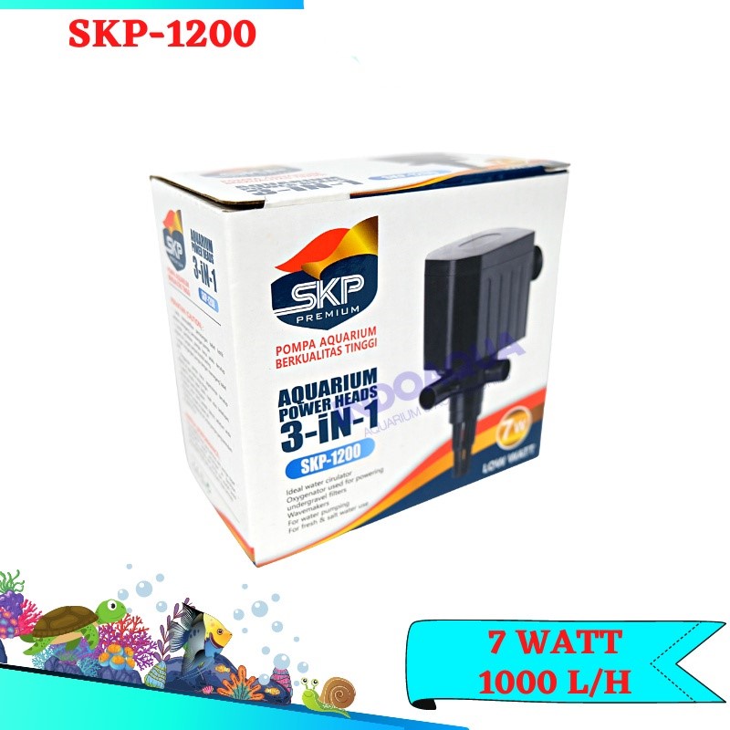 Pompa Air Celup Aquarium Kecil SKP 1200 Pompa Hidroponik Water Pump Aquarium 1000 L/H