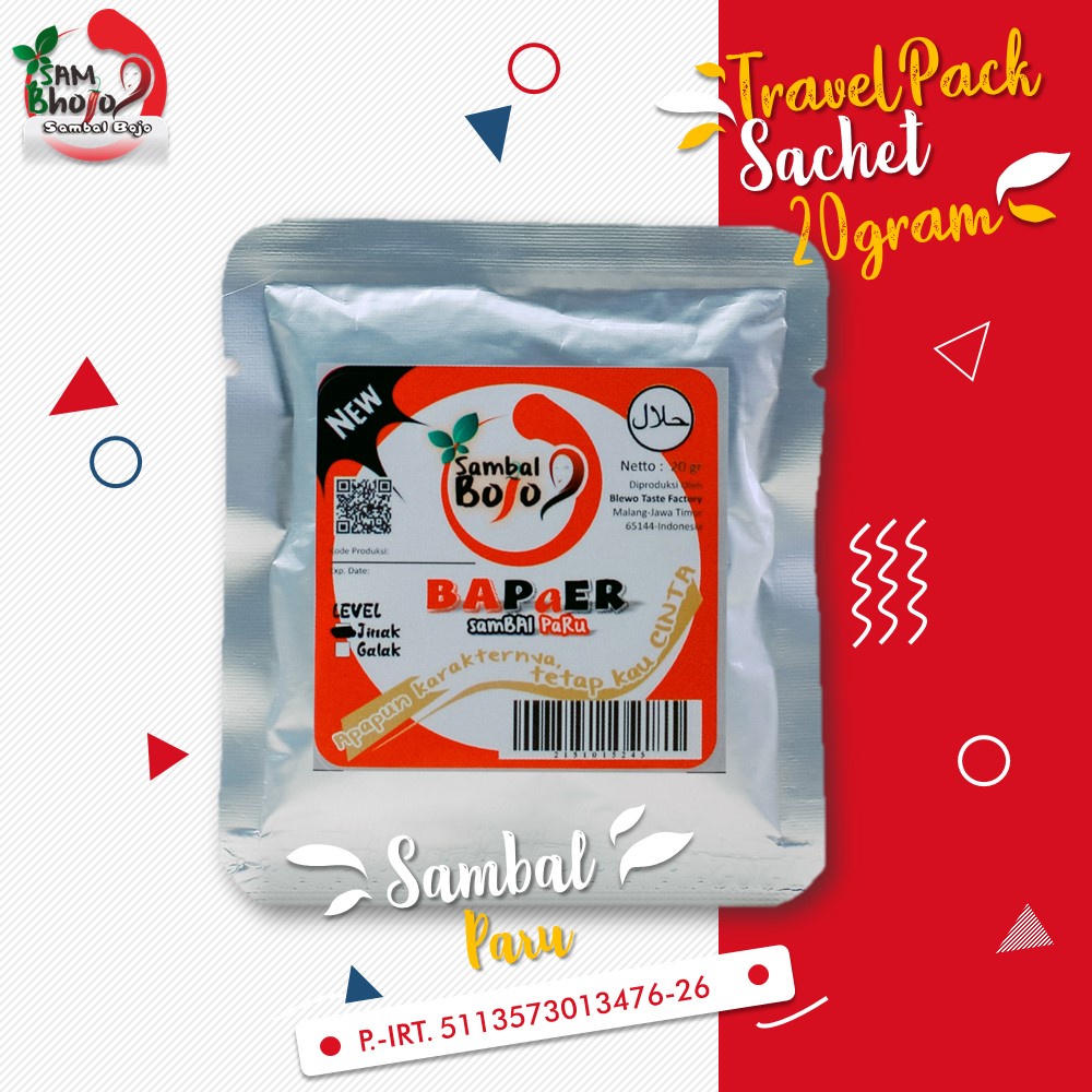 

Sambal Paru - Oseng Paru travel pack kemasan sachet 20gr