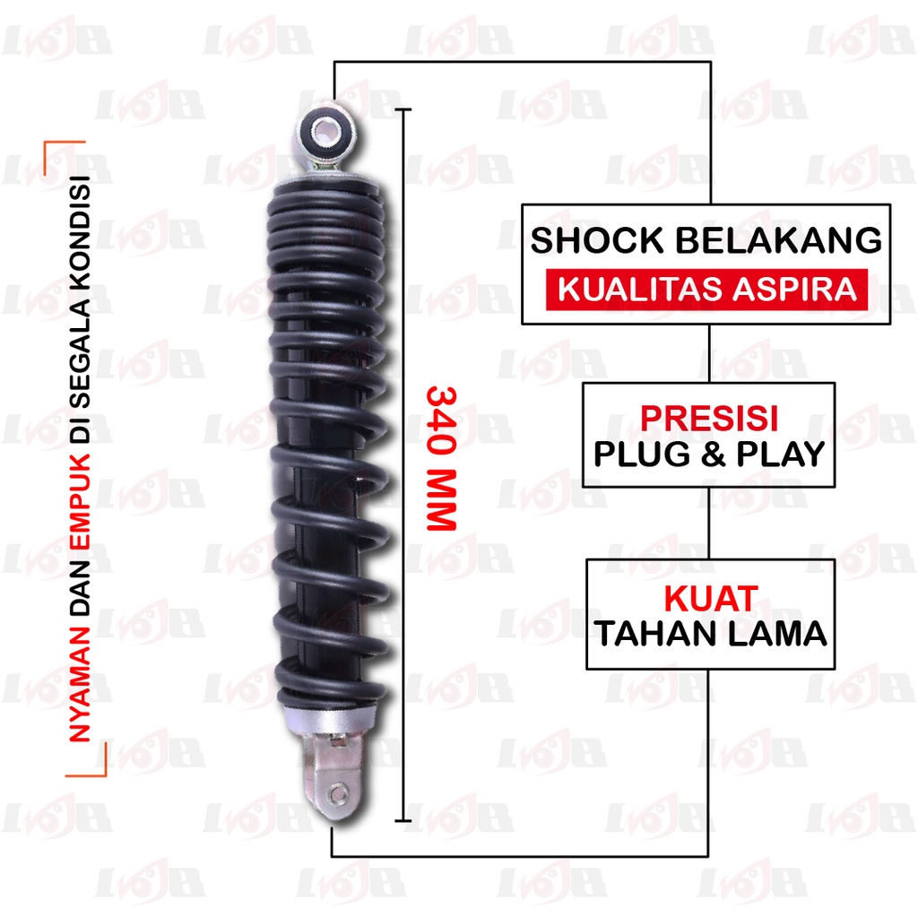 Aspira Shockbreaker Vario 125 150 ESP 340mm Shock Belakang Monoshock Motor Matic Matik