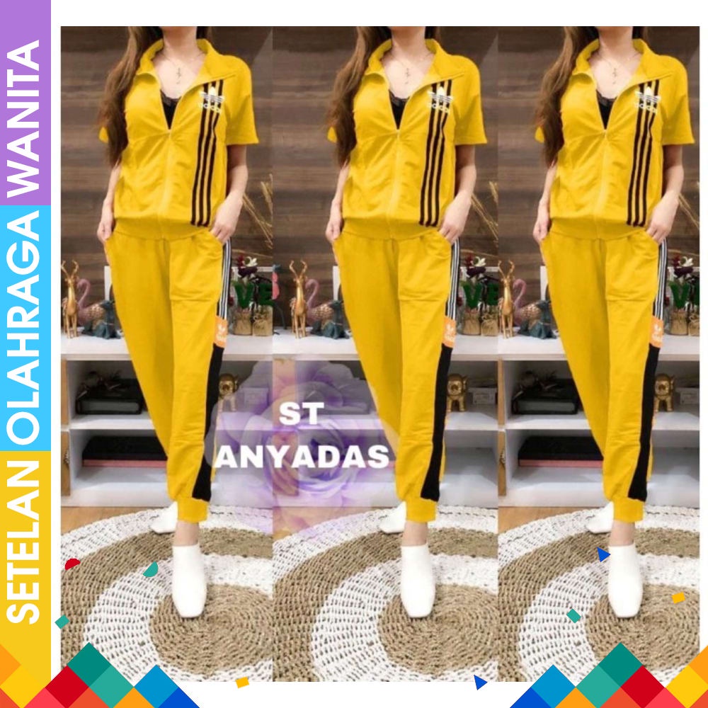 Baju Senam Lapangan Rok Pink Toska Zumba Aerobik Panjang Hijab Muslimah Baju Senam Wanita 1 Set Mu