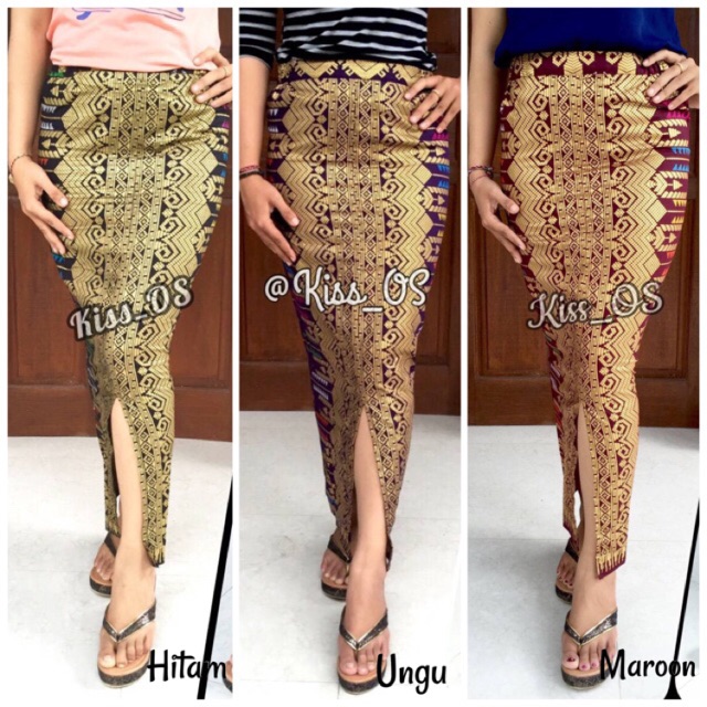 Rok Span Panjang Motif Songket Kamen Jadi 9 Shopee Indonesia